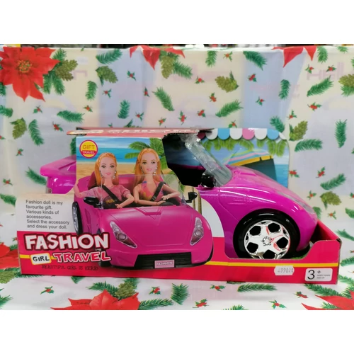 Barbie autó pink csillámos JA0415